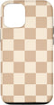 iPhone 13 Light Beige Classic Checkered Big Checkerboard Case...