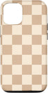 iPhone 13 Light Beige Classic Checkered Big Checkerboard Case...