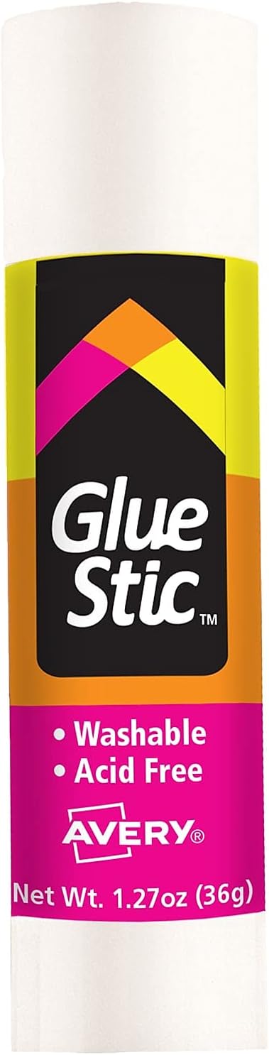 Avery 00196 Permanent Glue Stic, White Application, 1.27 oz. Stick, 1/Each...