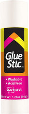Avery 00196 Permanent Glue Stic, White Application, 1.27 oz. Stick, 1/Each...