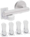 The JEM Essentials Baby Safety Door Lever Lock (4-Pack) – Childproof Latches for Cabinets, Drawers, Ovens, Toilets & Fridge – No Drilling Needed, ...