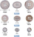 PH PandaHall 100pcs Natural Shell Buttons, 4-Hole Sewing Buttons 10/15/20mm Round Shell Buttons Grey Craft Seashell Buttons for Cloth Coats Suits ...