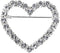Crystal Love Heart Brooch Pin Valentine's Day Gift Pin Women Girls Hollow Heart Lapel Pin Badge for Mother's Day Gift...