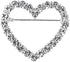 Crystal Love Heart Brooch Pin Valentine's Day Gift Pin Women Girls Hollow Heart Lapel Pin Badge for Mother's Day Gift...
