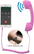 Retro 3.5mm Telephone Handset Cell Phone Receiver Mic Microphone Speaker for iPhone iPad Mobile Phones Cellphone Smartphone (Pink)...