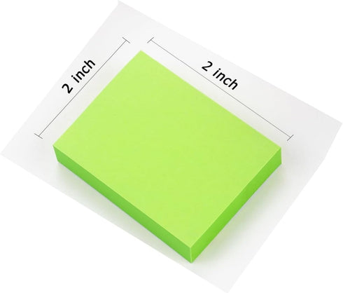Sticky Notes 2x2 inch Bright Colors Self-Stick Pads 24 Pads/Pack 60 Sheets/Pad Total 1440 Sheets...