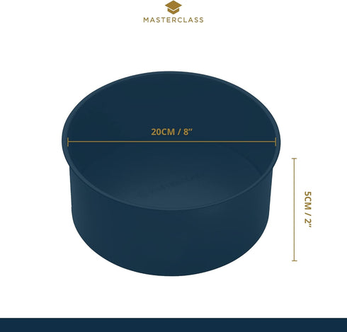 MasterClass 20 cm Deep Cake Tin with PFOA Free Non Stick and Loose Bottom, 1 mm Carbon Steel, 8 Inch Round Pan...