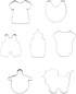 Baby Shower Series Cookie Cutters Set of 7 pcs, Stainless Steel Fondant Cutter Molds Baking DIY...