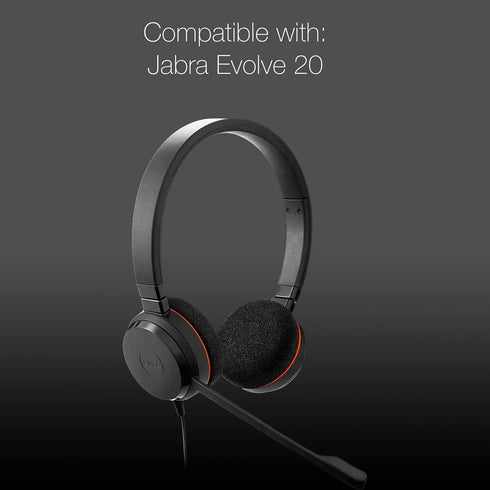 Global Teck Cushions Jabra Evolve 20, 30, 40, 65 Headsets, Leather Cushion Replacement Kit #GTW 6600-02...