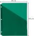 JAM PAPER Plastic Binder Dividers w/Pocket - 11 3/16 x 9 1/4 - Green - 6/Pack...