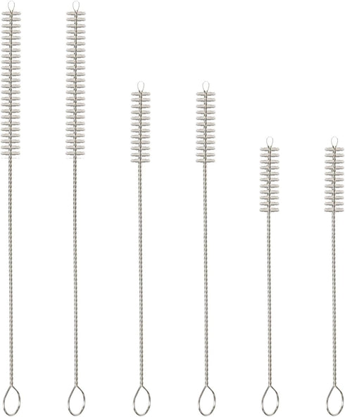 Straw Cleaner Brush Set, 6-Piece (3-Size) Extra Long Drinking Straw Cleaning Brush for Stanley Tumbler, Sippy Cup, Water Bottle, Glass Silicone Me...