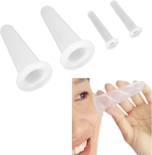 4 Pcs Silicone Facial Cupping Set, Vacuum Massage Cup Kit for Face Eyes Lips Neck, Facial Cupping System, Home SPA Massage Cupping Thera - py Set,...