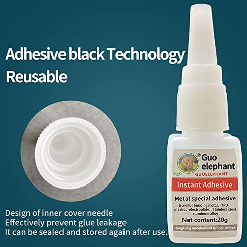 20g Metal glue,glue for metal,for bonding between metal and metal,metal and other material.Instant super glue for metal,stainless steel,DIY craft,...