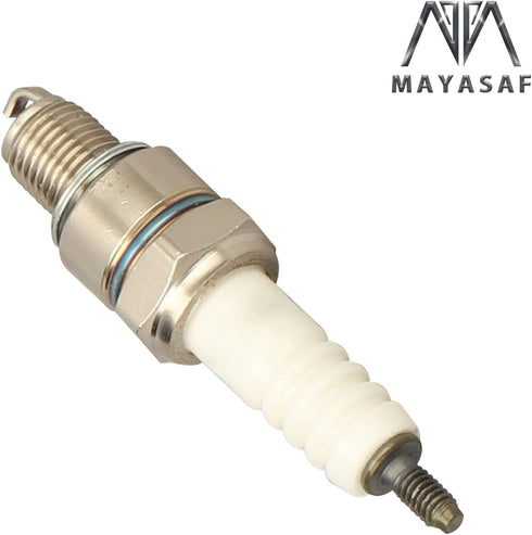 MAYASAF Spark Plugs ?4549 Automotive Replacement Ignition Plug for Honda 1985-04 XR80R 1991-08 Nighthawk 250 for Yamaha Seat type Flat, Thread Dia...