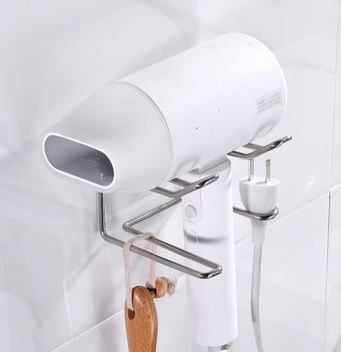 Handheld Garment Steamer Iron Holder, Fabric Clothes Steamer Ironing Machine Hook Rack, Handheld Hanging Ironing Machine Hanger (Black)...
