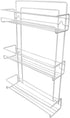 Evelots 3-Tier Spice Rack-Door/Wall Mounted-Sturdy Coated Metal-Up to 18 Bottles...