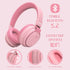 Kids Headphones Bluetooth 5.3 Wireless 60H Play Time Volume Limited 85/110dB Over Ear Foldable Headset with Cable Aux Mic for iPad Notebook Boy Gi...
