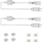 LED Strip Light Accessories Set for Extension Installion, Backup Accessories, Power Cable LED Strips (Including 2 US. Power Cord, 4 Pins, 4 End Ca...