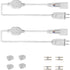 LED Strip Light Accessories Set for Extension Installion, Backup Accessories, Power Cable LED Strips (Including 2 US. Power Cord, 4 Pins, 4 End Ca...