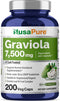NusaPure Graviola 7,500 mg Equivalent per caps 200 Veggie (Non-GMO, Extract 20:1)...