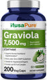 NusaPure Graviola 7,500 mg Equivalent per caps 200 Veggie (Non-GMO, Extract 20:1)...