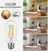 Dimmable E26 LED Light Bulb 6W,Equivalent 60W,E26 Tubular Light Bulb,Antique Clear Edison Filament Bulb 600 Lumens 2700K Warm White,Pack of 6...