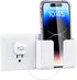 D1 Wall Mount Phone Holder, Phone Stand with Adhesive and Data Cable Receiving Hole, Phone Holder for Shower, Charging, RV, Compatible with iPhone...