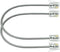 NECABLES 2Pack 6 Inch Short Telephone Cord Phone Cable Wall Phone Cord for Landline RJ11 6P4C Male to Male...