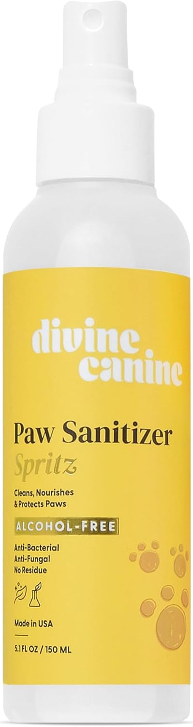 Paw Sanitizer Spritz - Dog Paw Cleaner - Cleans & Protects Paw Pads - Dog Grooming - Soothing Cleaning & Conditioning - Copaiba Oil, Vitamin E - N...