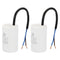 PATIKIL CBB60 25uf Running Capacitor,2Pcs AC 450V 2 Wires 50/60Hz Cylinder 72x44mm for Water Pumps, Washing Machines Motor Start...
