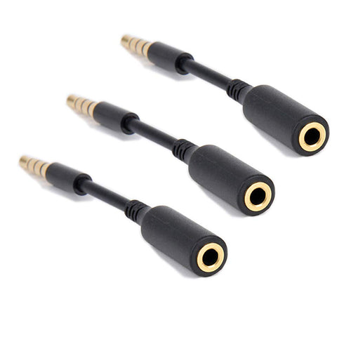 3-Pack AUX Headphone 3.5mm Extension Cable - Male to Female Extender Audio Auxiliary Jack Adapter Wire Cord Plug Connector for iPhone iPod iPad, S...
