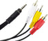 Seadream 2Pack 3.5mm Male Jack 4Port to 3-RCA Adapter Audio Stereo Extension Cable (5Feet)...