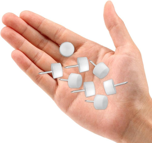 100PCS 13MM Nail-on Furniture Glide with Box Small Round Chair Glides Furniture Sliders for Hardwood...