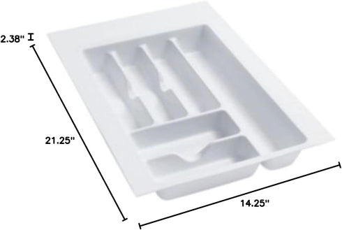 Rev-A-Shelf - GCT-2W-52 - Medium Glossy White Cutlery Tray Drawer Insert...