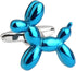 Blue Balloon Dog Puppy Pair Cufflinks in a Presentation Gift Box & Polishing Cloth...