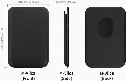 Sinjimoru Magnetic Card Wallet, Premium Vegan Leather Phone Wallet for MagSafe 3-Card Holder Compatible with iPhone 15 Plus Pro Max 14 13 12 Serie...