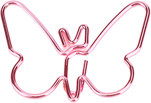 50Pcs Butterflies Paperclip Set, Pink Cute Paperclips, Metal Paperclips for Office, Home, and School Use...