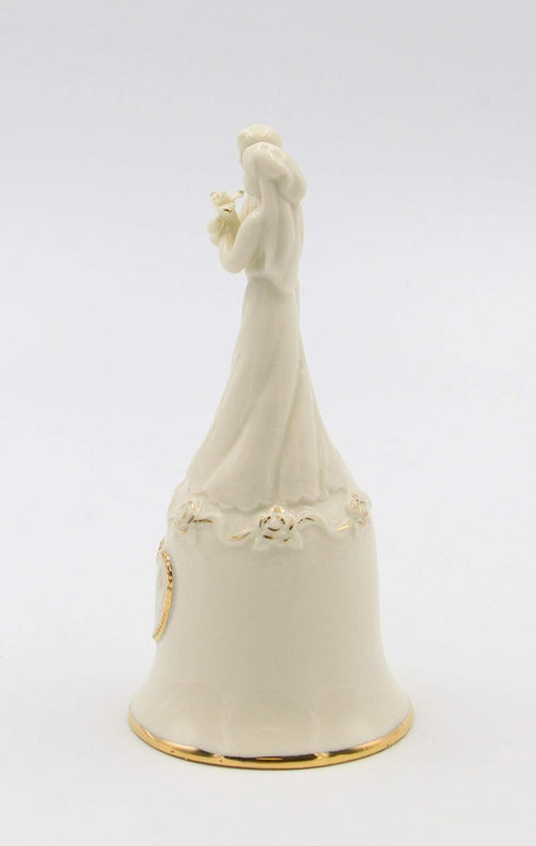 Fine Porcelain Wedding Couple 50th Anniversary Decorative Bell Figurine, 5-5/8" H...