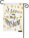 Moslion You Are My Sunshine Garden Flag Vertical Double Sided Yellow Heart Love For Valentine's Day House Flags Home Burlap Banners 12.5x18 Inch f...
