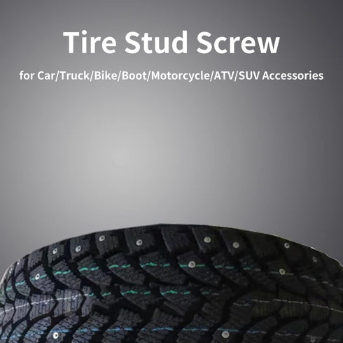 100pcs 6.5mm/0.26" Tire Stud Screw, Keenso Anti Slip Snow Tire Studs Wheel Tyre Tire Spikes Trim Screw in Tire Stud for Motorcycle ATV SUV Auto Ac...