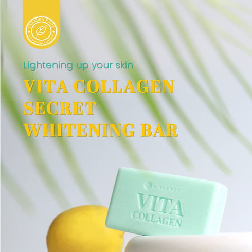 KSECRET Vita Collagen Whitening Bar, 110g / 3.88oz. | Korean Skincare | Brightening Facial Cleanser, Dark Spot Corrector, Even Tone Cleansing Soap...