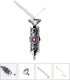 XIUDA Crystal Cremation Urn Necklace for Ashes Keepsake Cremation Jewelry for Human Ashes Stainless Steel Memorial Pendant with Flower for Women...