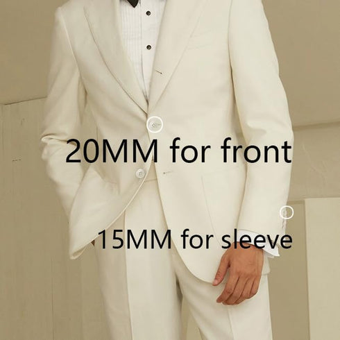 White Genuine Mother of Pearl Buttons Set, 30 Pieces 20mm 15mm Real White MOP Buttons for Blazer and Suit Jacket Coat Uniforms Sewing DIY Crafts...