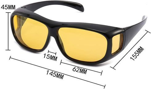 2PCS Unisex Prescription Glasses Optic HD Night Day Driving Wrap Around Anti Glare Sunglasses...