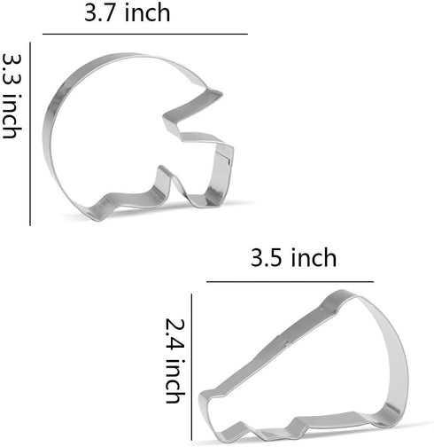 International Sport Cookie Cutter Set - 9 Piece - Football, Glove, Helmet, Megaphone, Jersey, Baseball, Basketball, Trophy Cup, Tennis Racket - St...