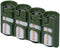 Slimline CR123 Battery Storage Caddy, Military Green, Holds 4 Batteries (Not Included)...