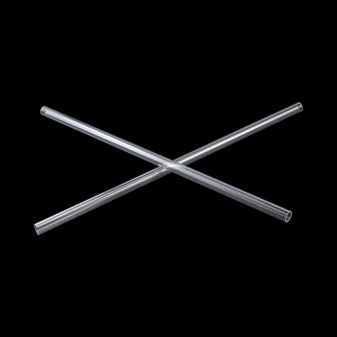 10mm OD Clear Rigid Tubing Plastic Test Tubes 7mm ID, 300mm Length, Pack of 6...