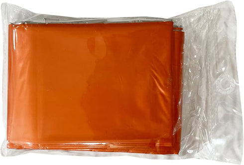 Rescue Essentials Hypothermia Wrap Blanket, Oversized 60" x 96", Mylar/Lightweight Polyethylene Fabric (Orange)...