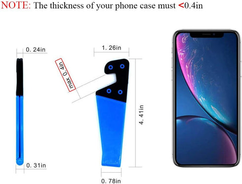 Portable Cell Phone Stand for Desk, Foldable Pocket Travel Mobile Phone Holder, Upgrade Universal V Smartphone Kickstand Mount Compatible with iPh...