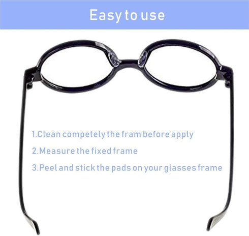 Eyeglass Nose Pads, Stick on Anti-Slip Soft Silicone Adhesive Nose Pads for Glasses Eyeglasses Sunglasses 12 Pairs Black...